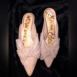 Sam Edelman Suede slip on Blush heels